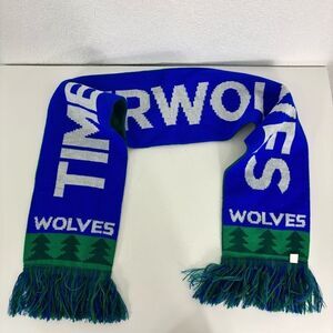 Minnesota Timberwolves Basketball Blue with Green Trees Winter Scarf